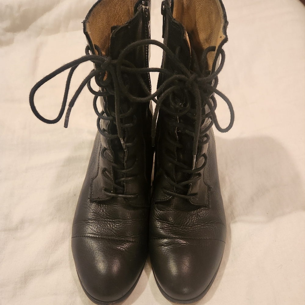 FRYE Black Leather Boots - Size 9